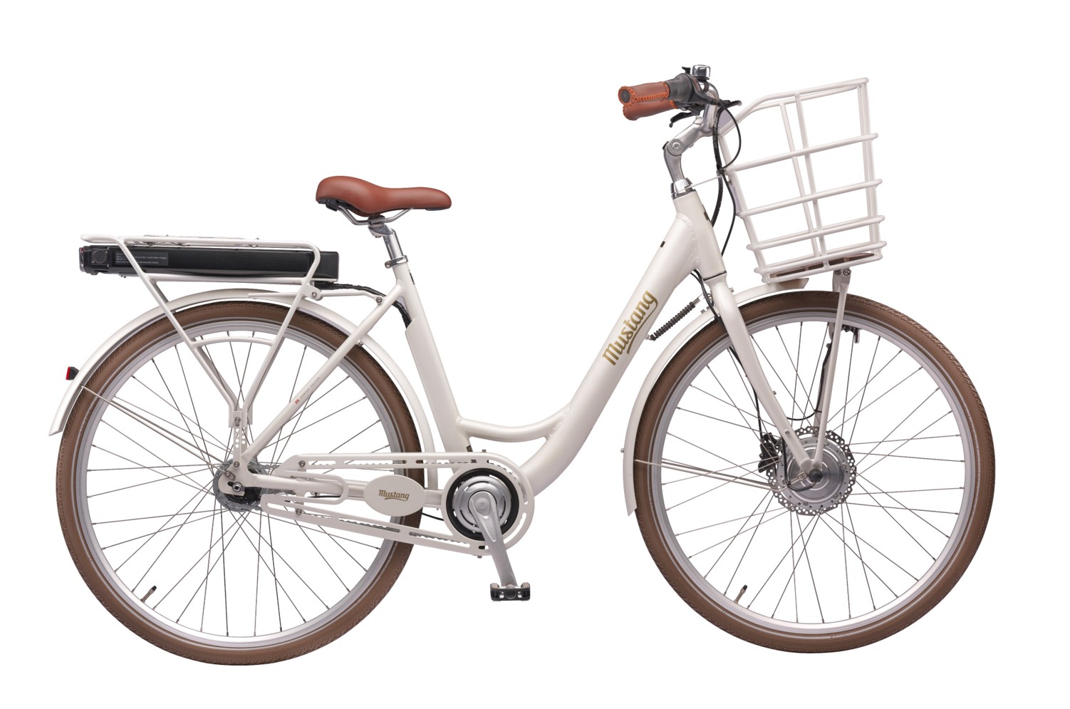 Flødehvid Mustang dame elcykel