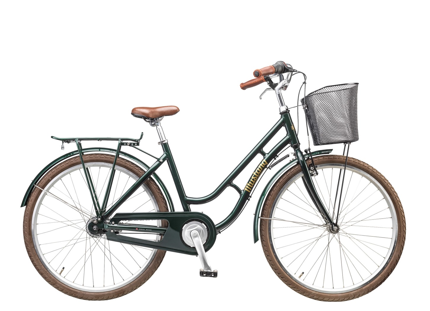 Mørkegrøn Mustang pigecykel