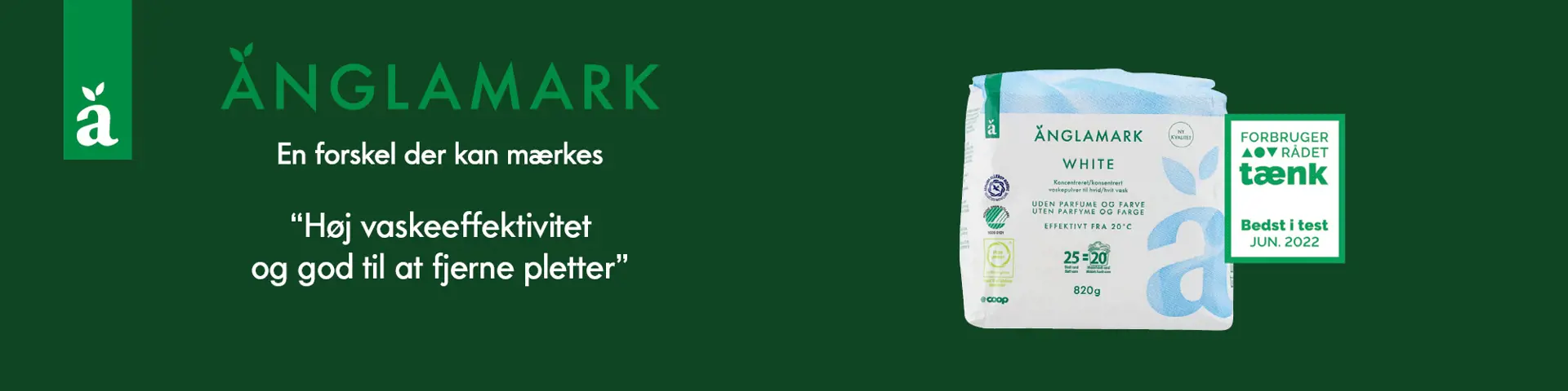änglamark vaskepulver testvinder